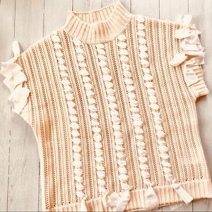 CLUB MONACO | Embellished Cream Sweater Vest